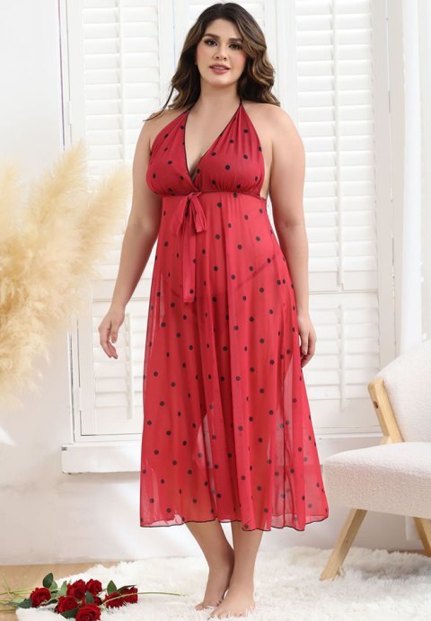 Women's Sexy Sleeveless Long Mesh Lingerie Dress