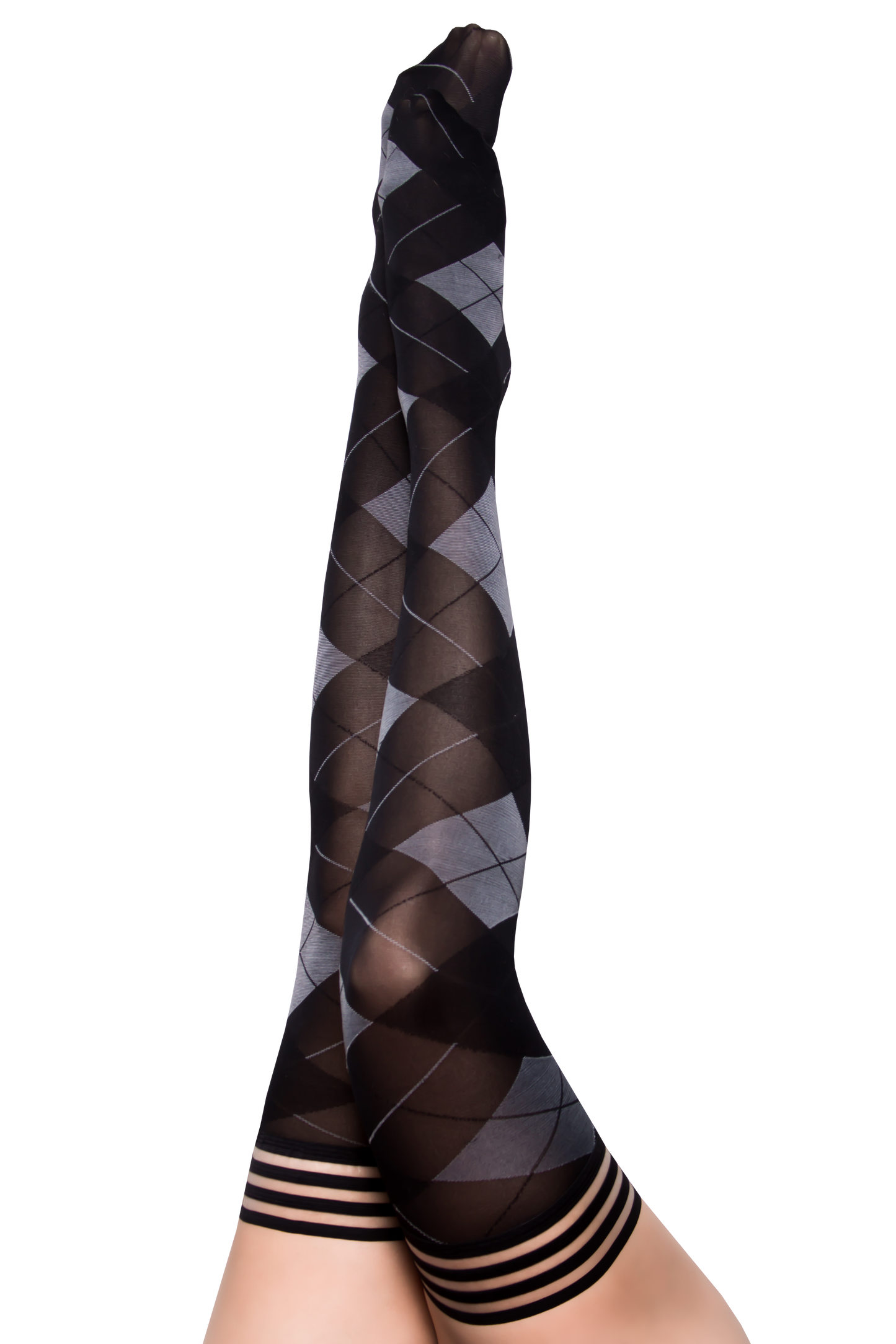 Kimmie: Not Your Grandma's Argyle Thigh Highs