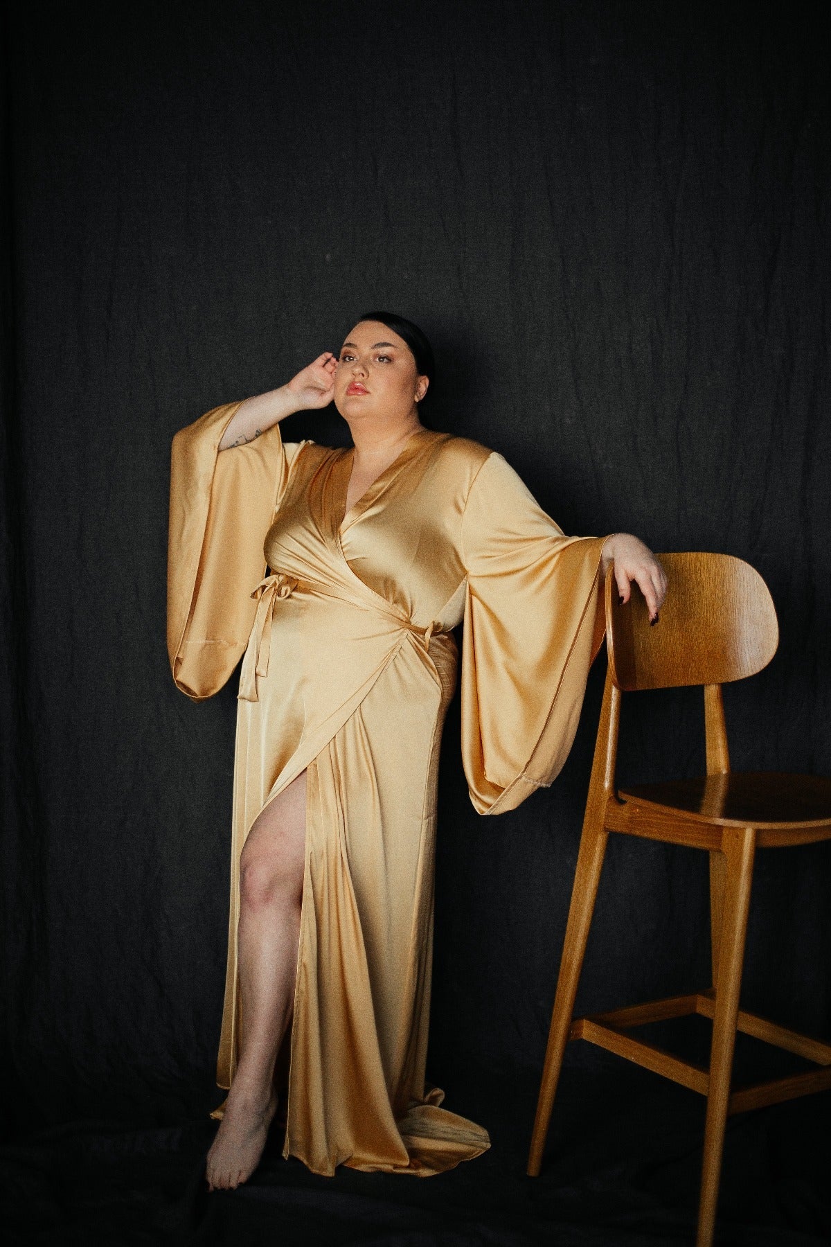 Kimono Sleeves Long Robe