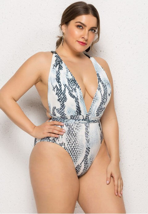 Animal Print One Piece Swimsuit