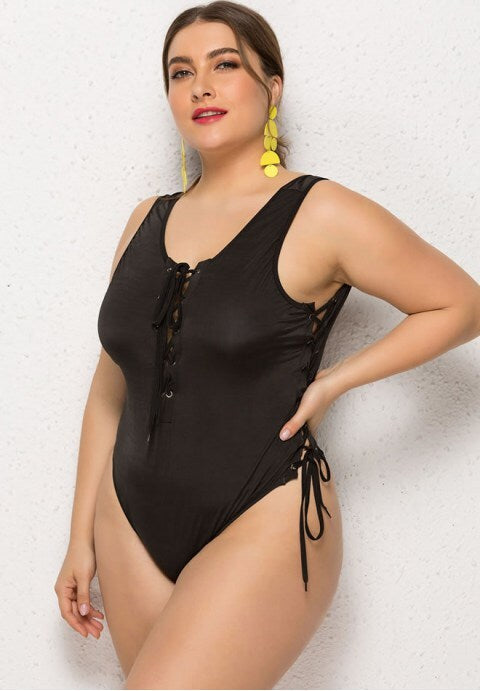 Laced One Piece Swimsuit