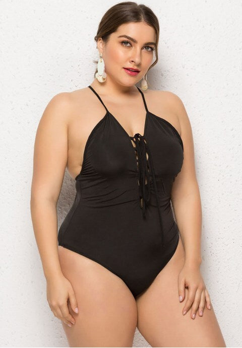 criss-cross One Piece Swimsuit