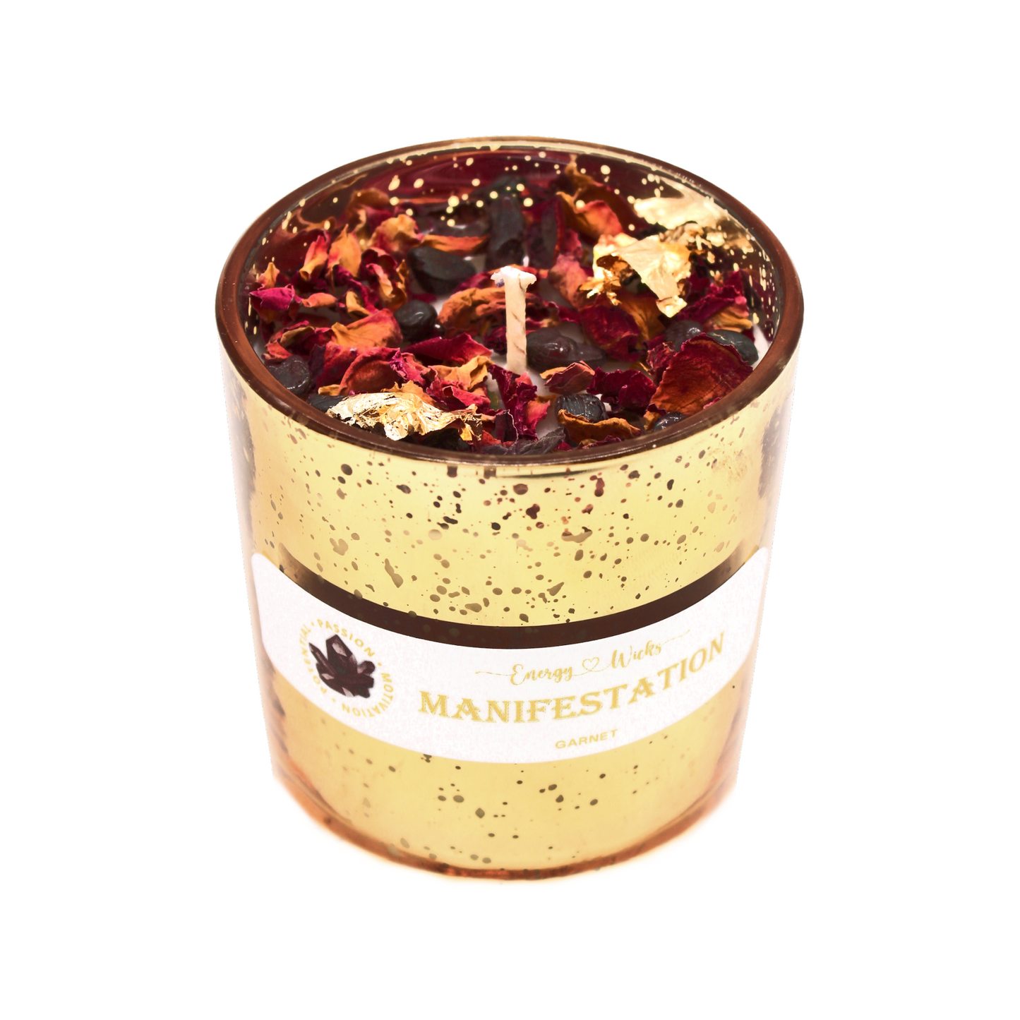 Manifestation Crystal Candle
