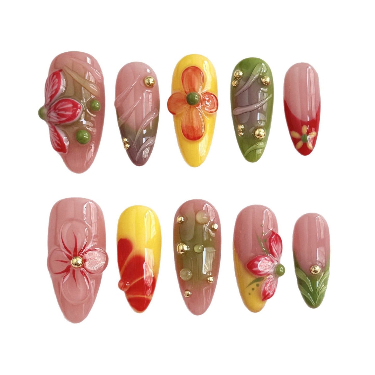 Handmade press on nails fake nails removable