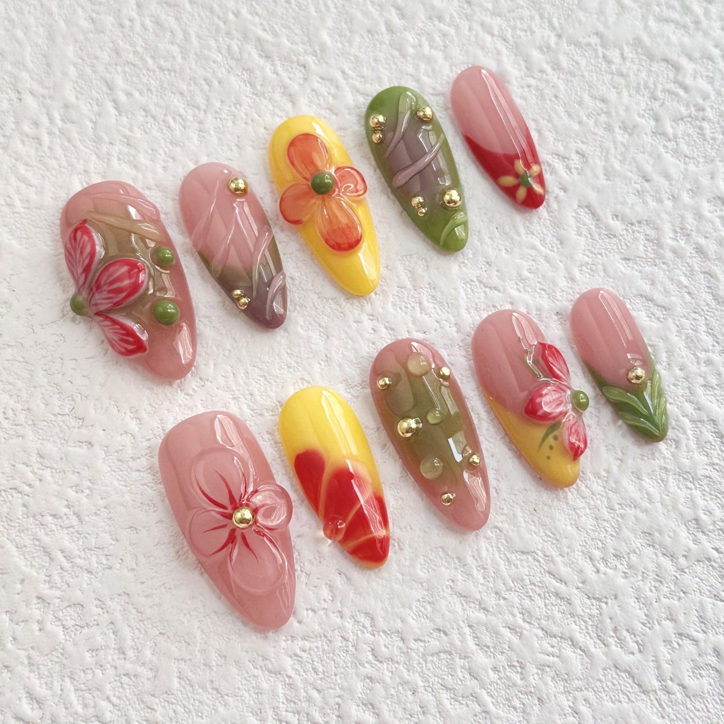 Handmade press on nails fake nails removable