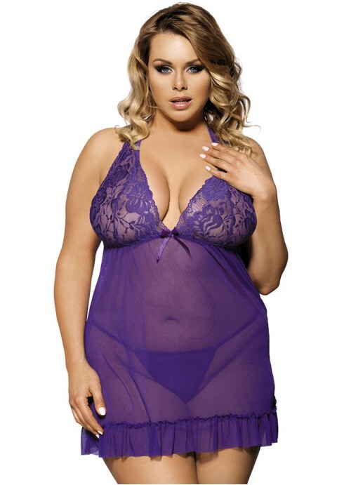 Lace Halter Babydoll