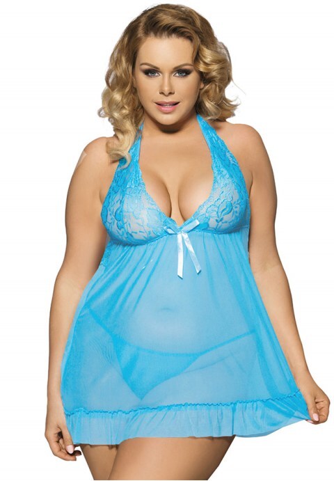 Lace Halter Babydoll