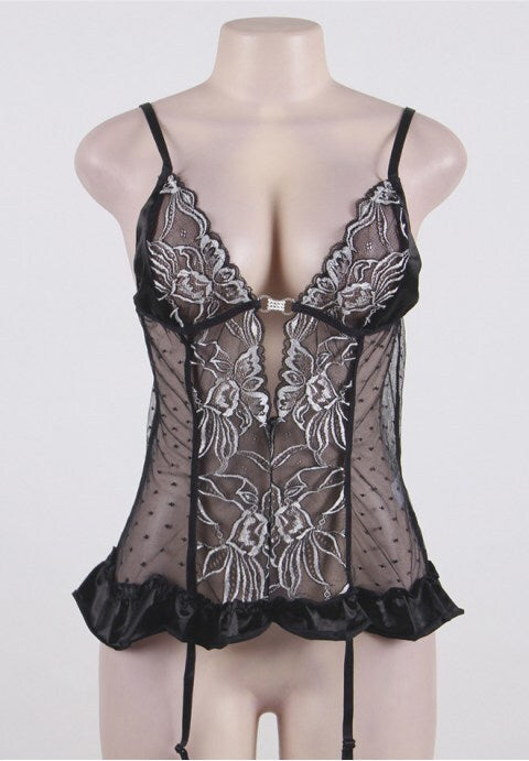 Floral See-Through Babydoll