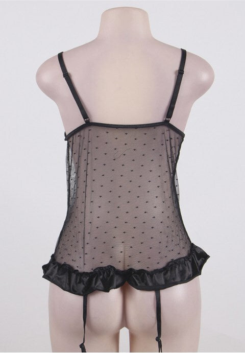 Floral See-Through Babydoll
