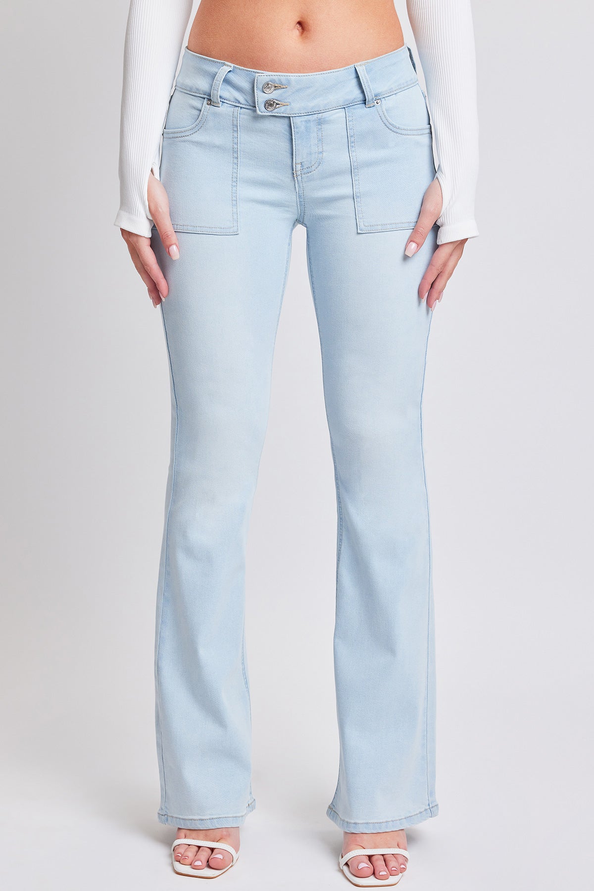 Flare Flap Back Pocket Jeans