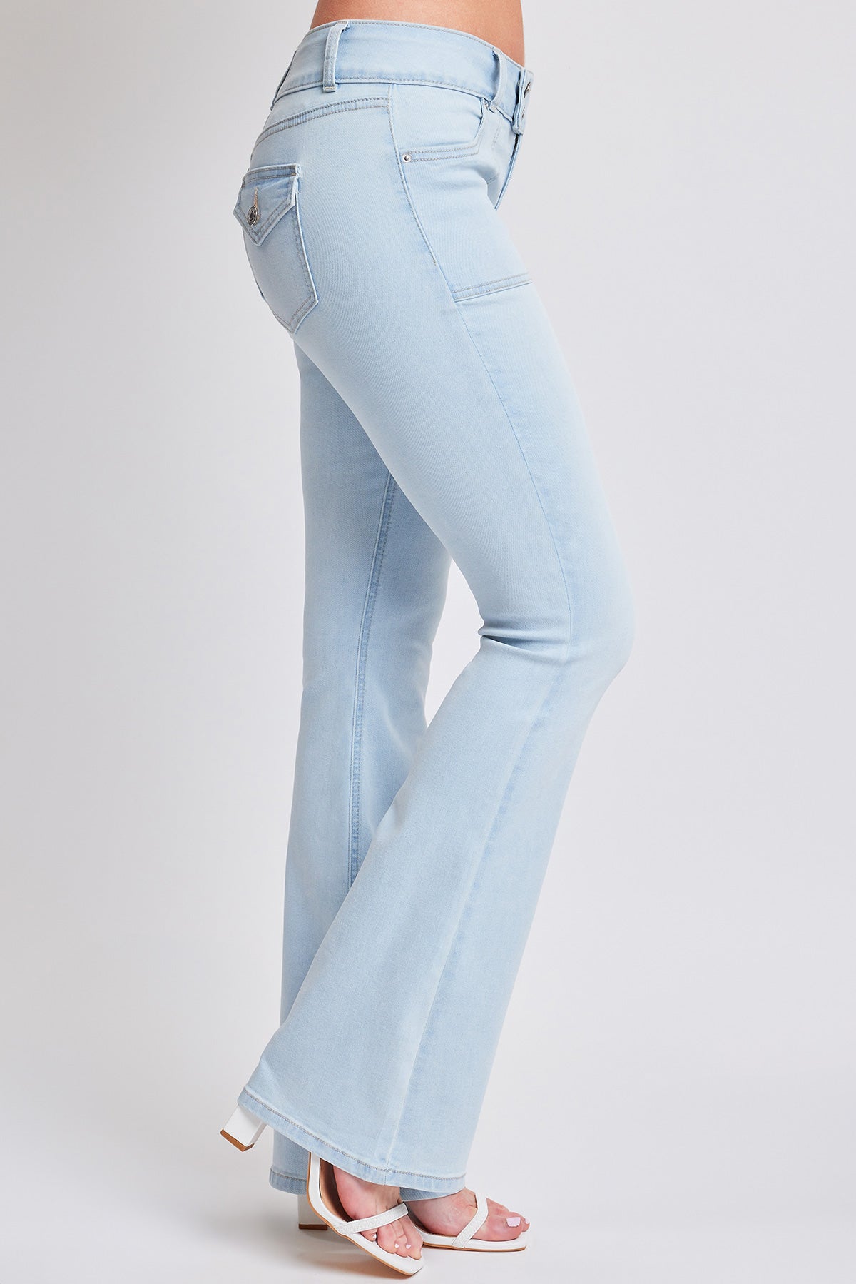Flare Flap Back Pocket Jeans