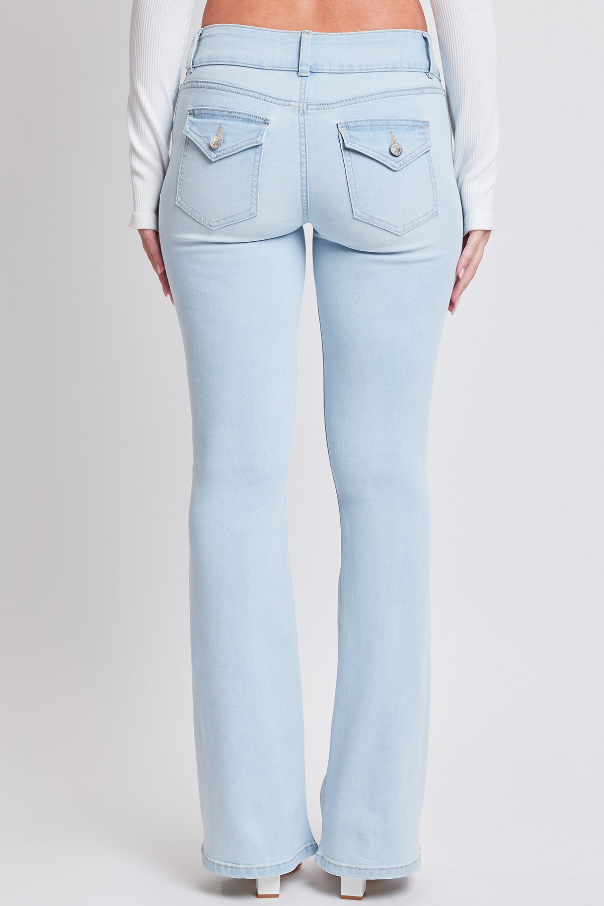 Flare Flap Back Pocket Jeans