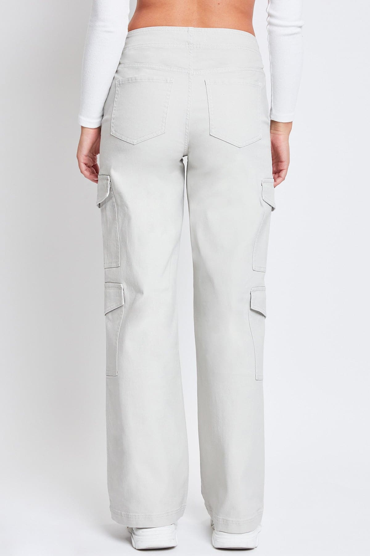 High Rise Double Pocket Wide Leg Cargo Pants