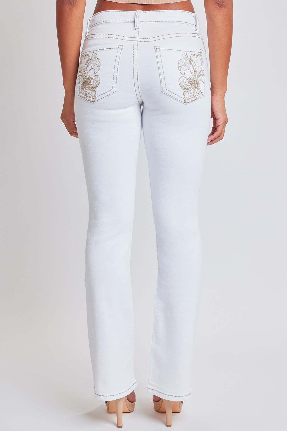 Heavy Stitch Mid Rise Bootcut w/ Embroidery