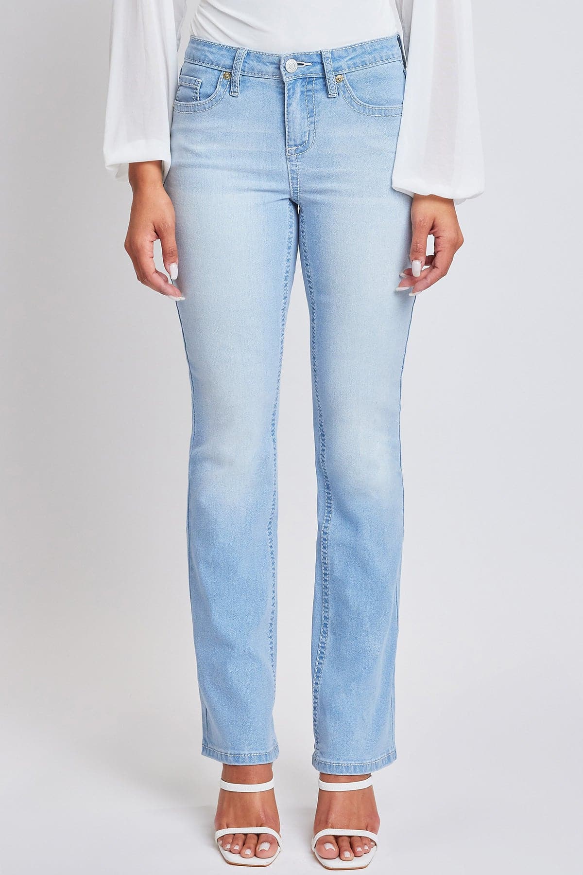Heavy Stitch Mid Rise Bootcut w/ Embroidery