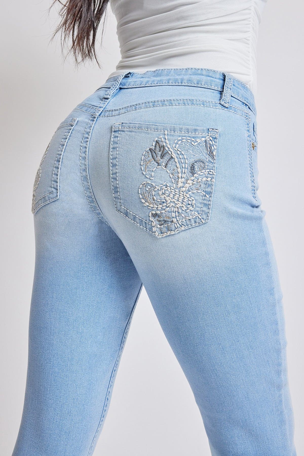 Heavy Stitch Mid Rise Bootcut w/ Embroidery
