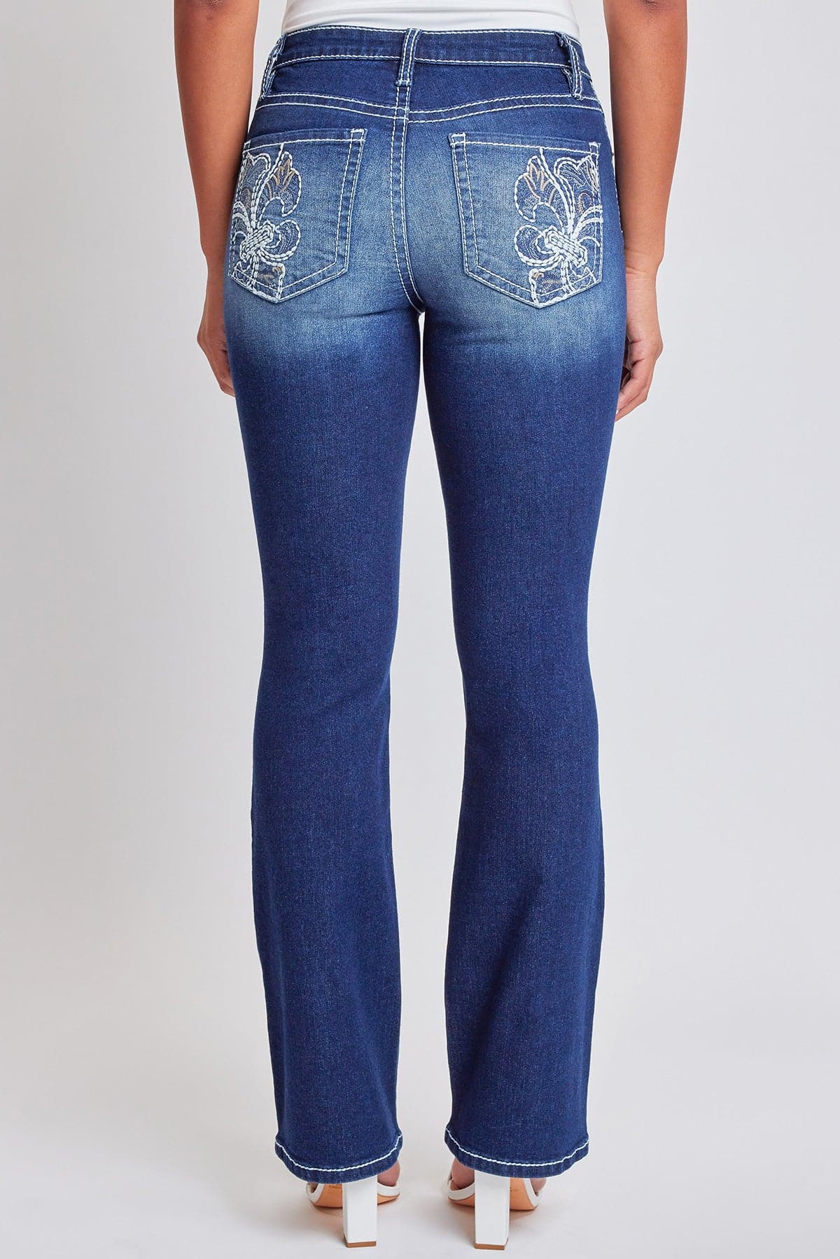 Heavy Stitch Mid Rise Bootcut w/ Embroidery