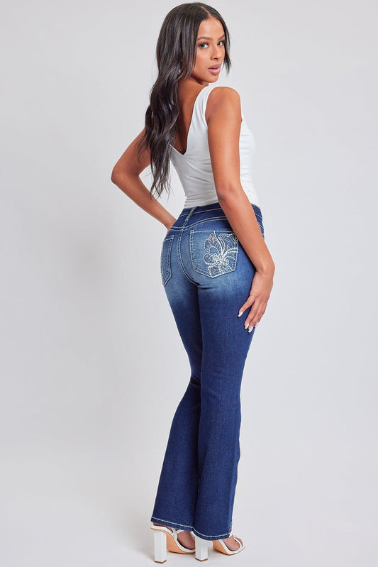 Heavy Stitch Mid Rise Bootcut w/ Embroidery