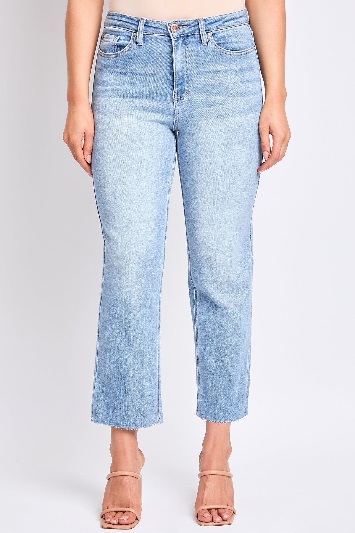 Luxe Cropped Straight Leg Jeans