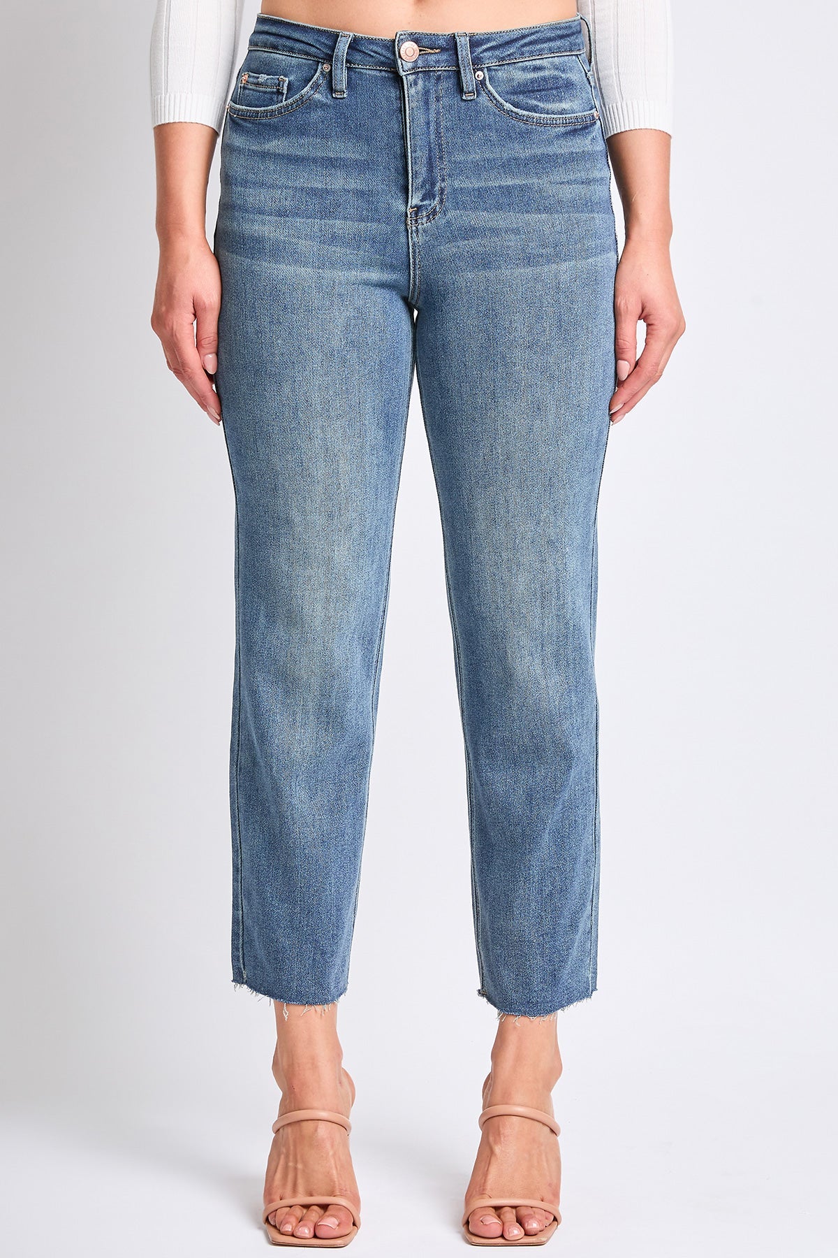 Luxe Cropped Straight Leg Jeans