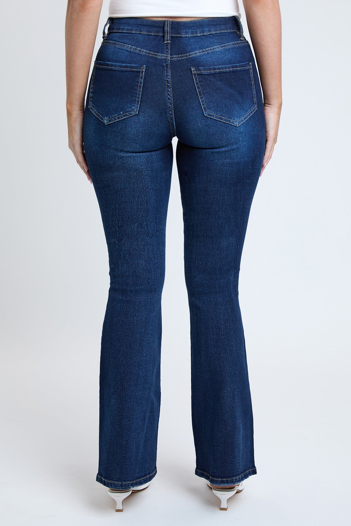 Essential Distressed Flare Jeans-Distressed