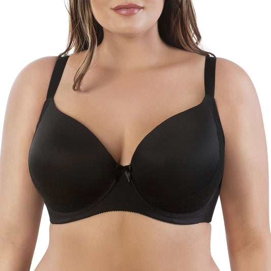Casey Wired Padded Plunge Seamless T-shirt Bra - Black