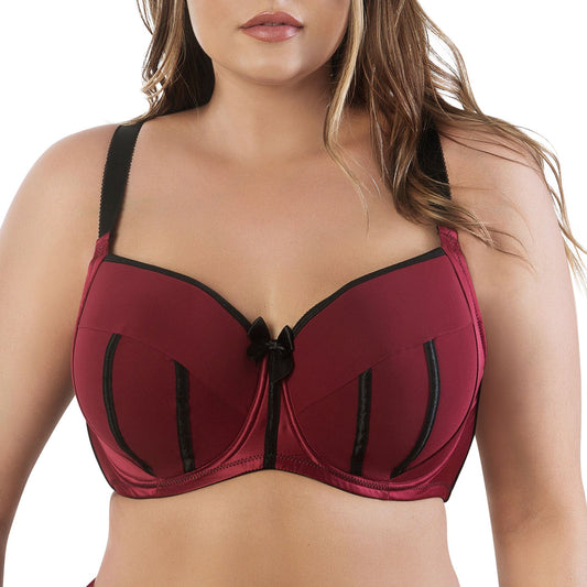 Charlotte Full Busted and Full Figured Sexy Padded Bra - Rio Red