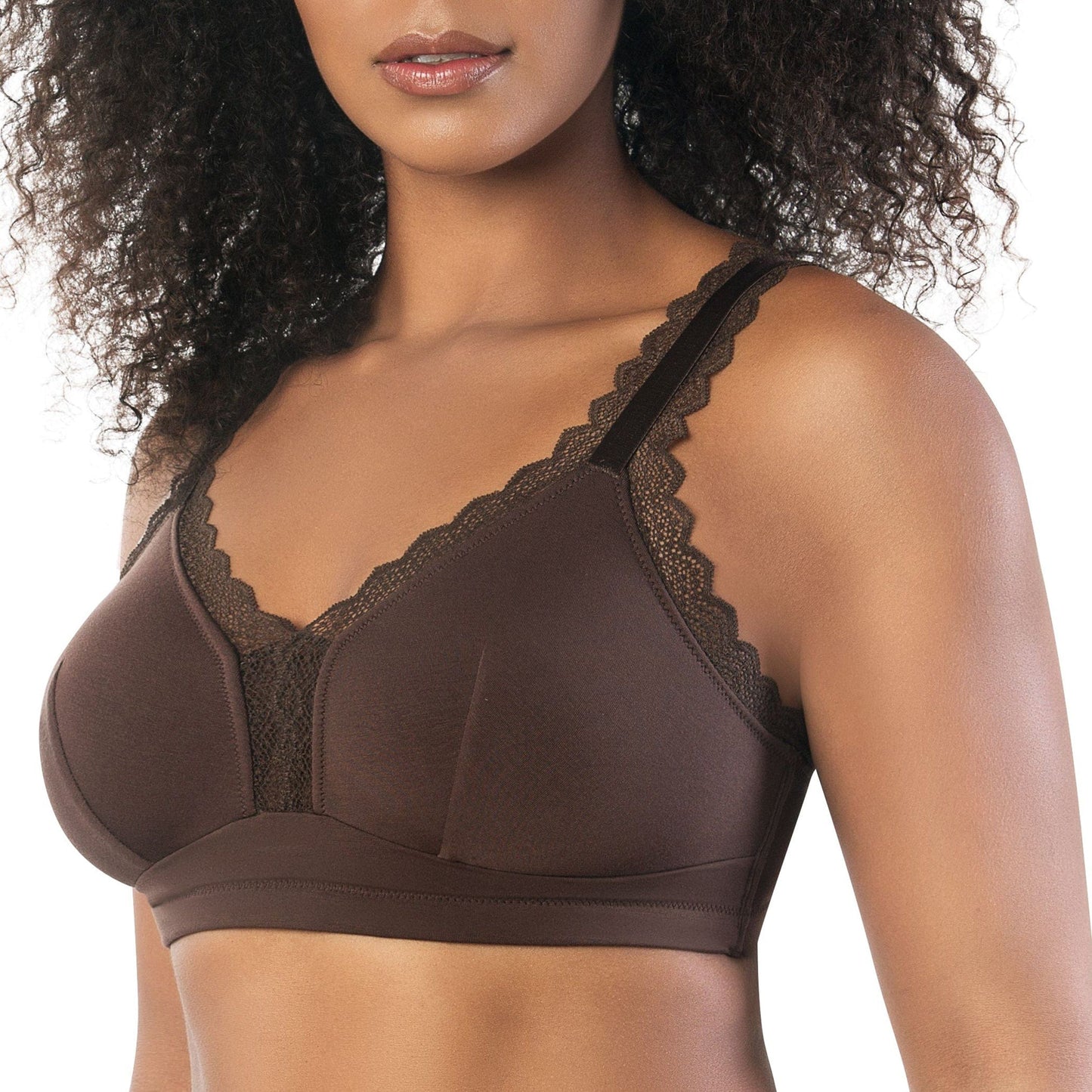 Dalis Full Busted and Curvy Wire Free Bralette - Deep Nude