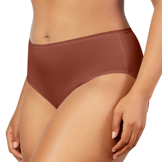 Cozy Brief Cotton Like Fabric Full Coverage - Spice