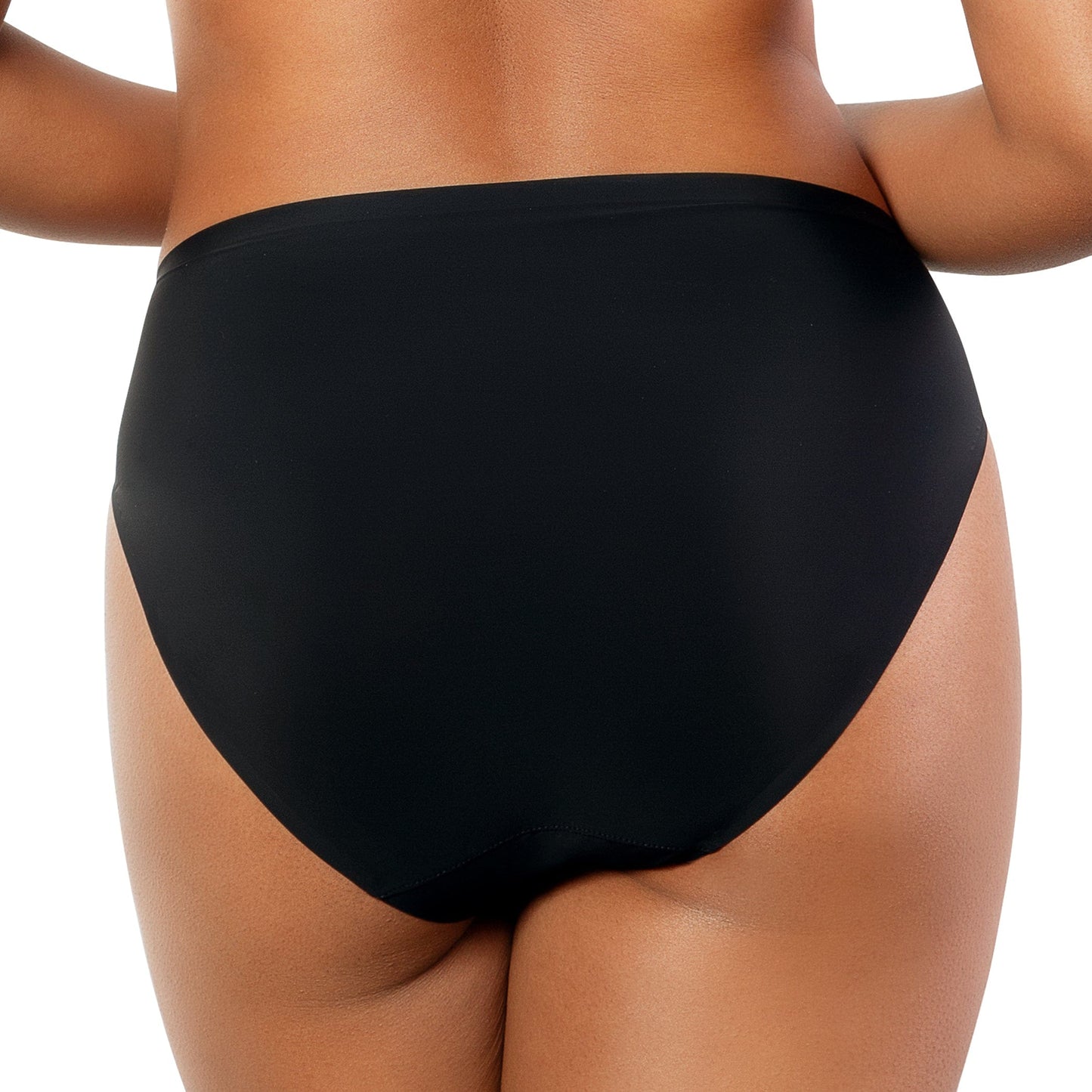 Bonded French Cut Body Smoothing Panties with No Visible Panty Lines - Black