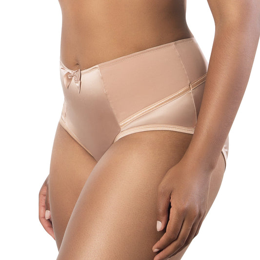 Charlotte Full Figured Curvy High Waist Brief Vintage - T. Nude