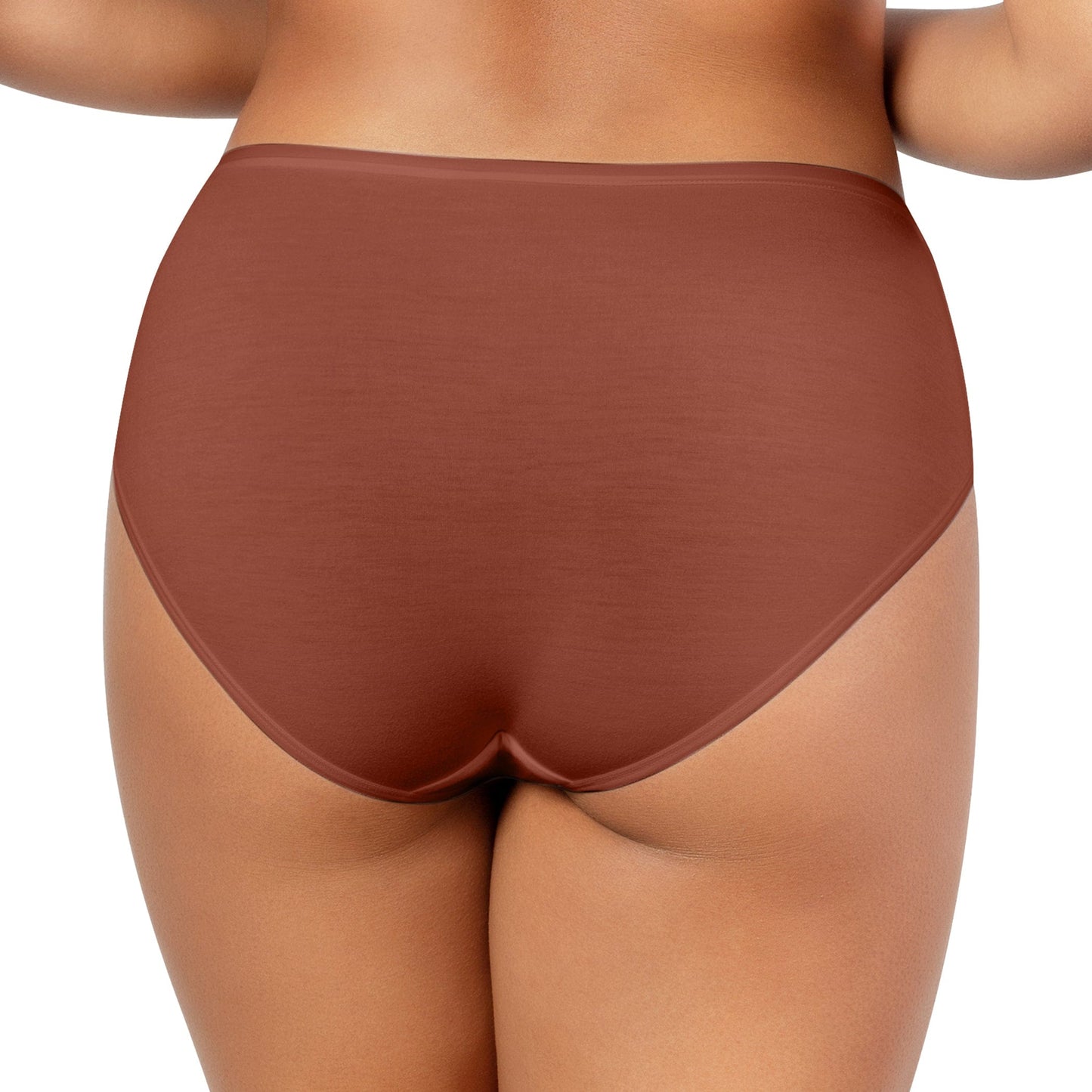 Cozy Brief Cotton Like Fabric Full Coverage - Spice