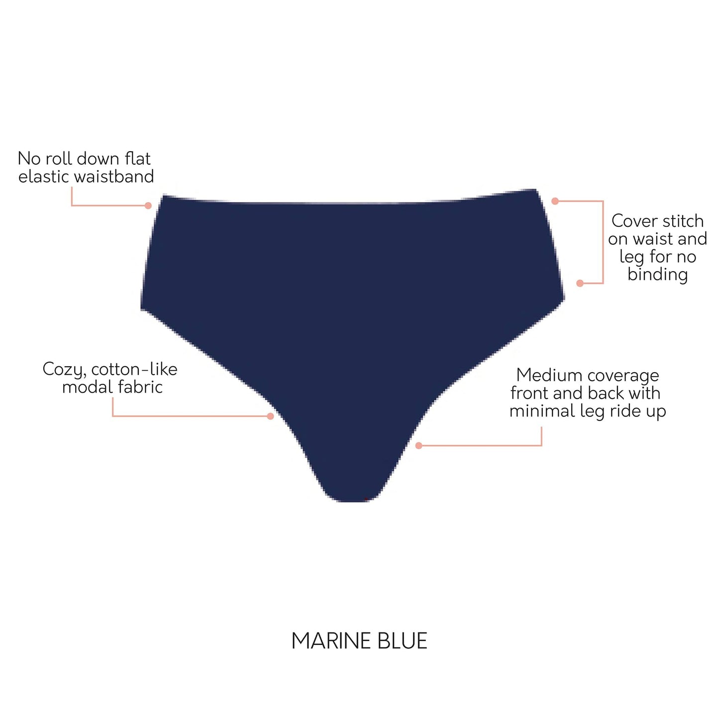 Cozy Hipster Cotton Like fabric Full Coverage - Marine Blue