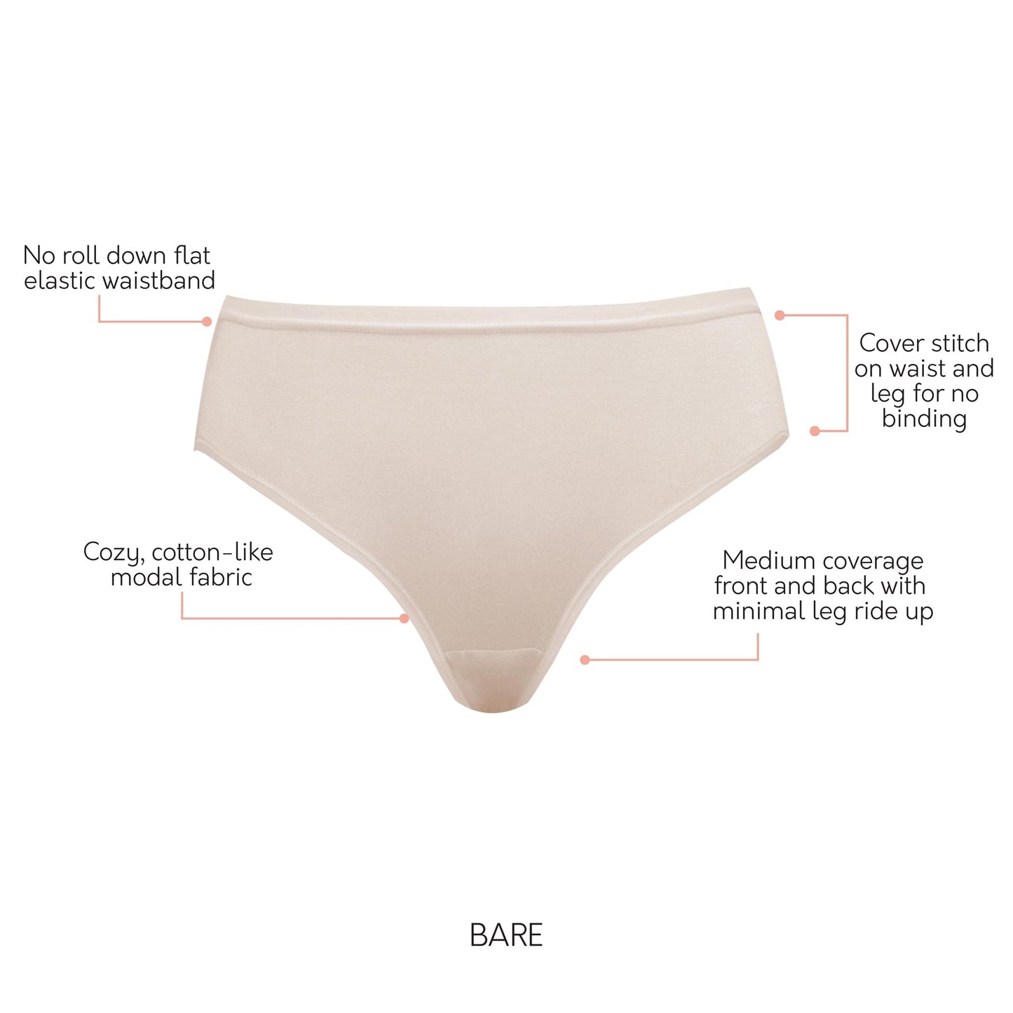 Cozy Hipster Cotton Like fabric Full Coverage - Bare
