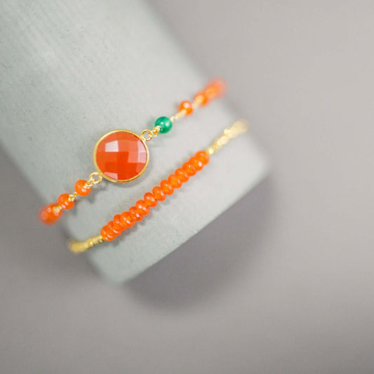 Carnelian Adjustable Gemstone Bracelet