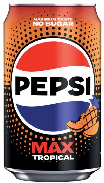 Pepsi Max Tropical – Zero Sugar Tropical Cola Soda (UK)