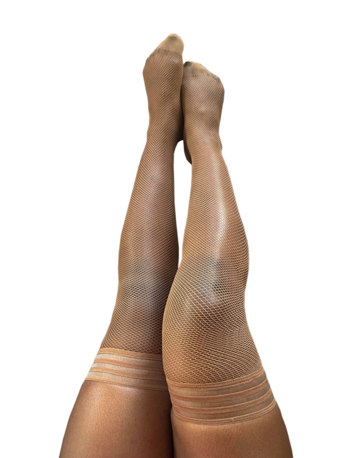 Andie: Chocolate Fishnet Thigh Highs