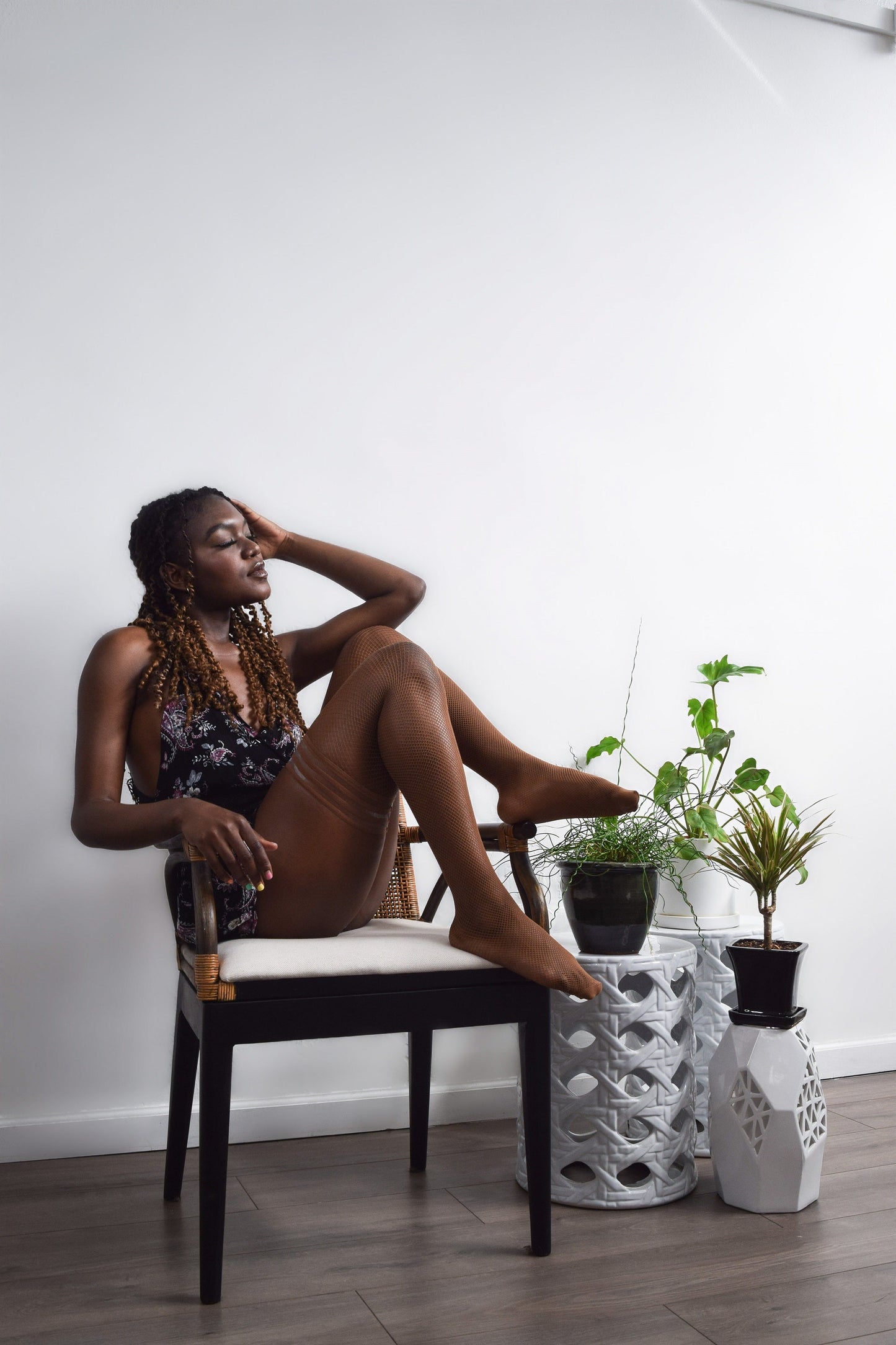Andie: Chocolate Fishnet Thigh Highs