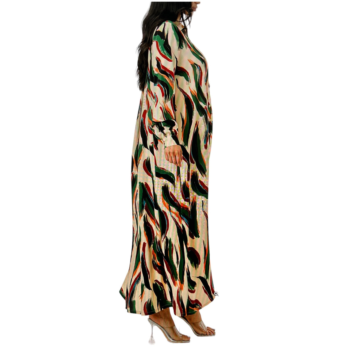 Brushed Long Sleeve Maxi Dress