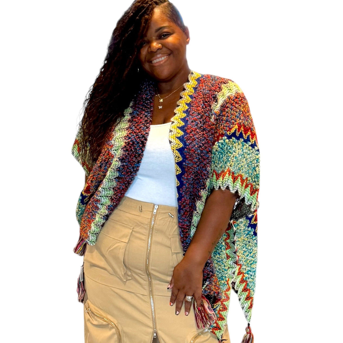 Chic Chevron-Style Poncho