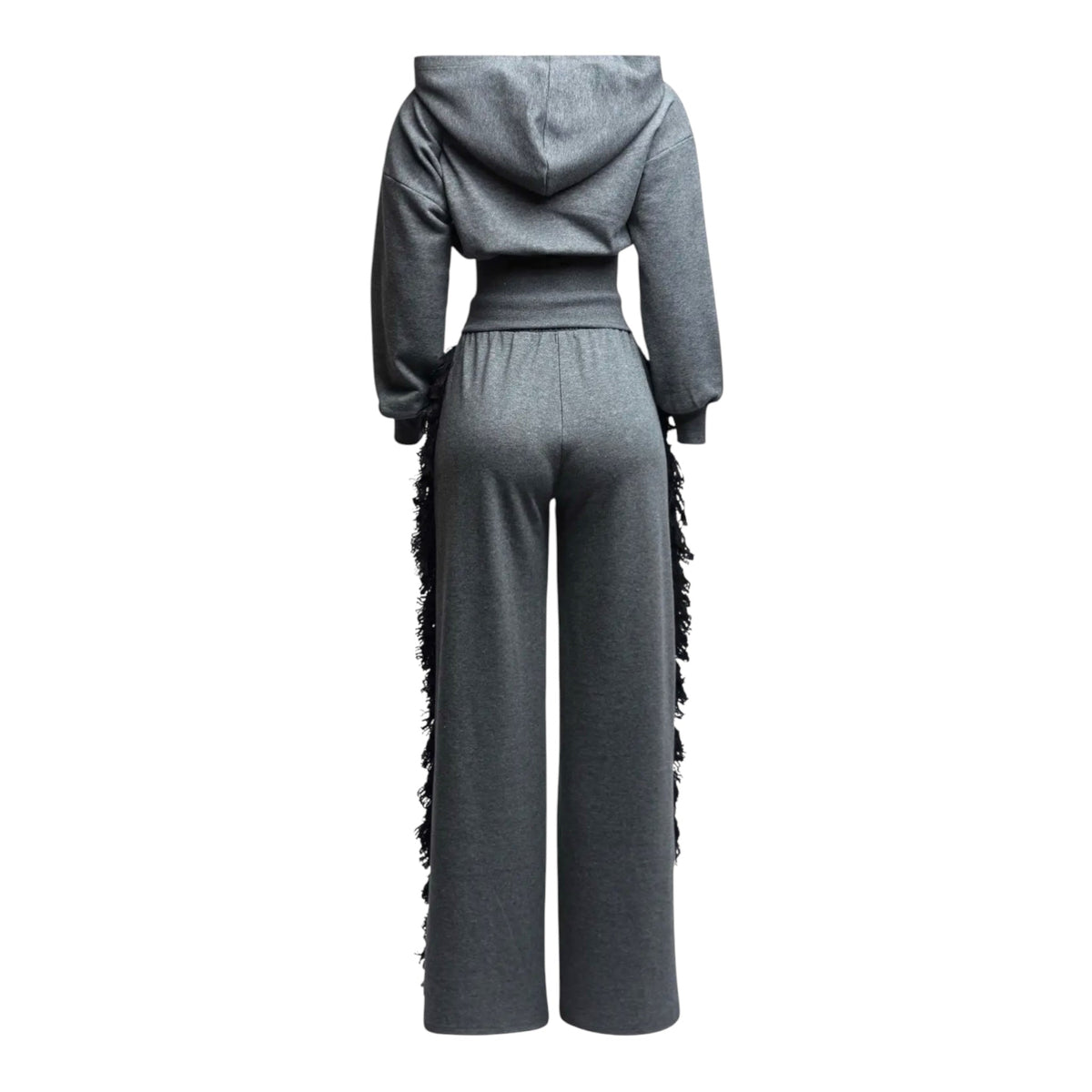 Hoodie Jacket and Side Tassel Pants Set