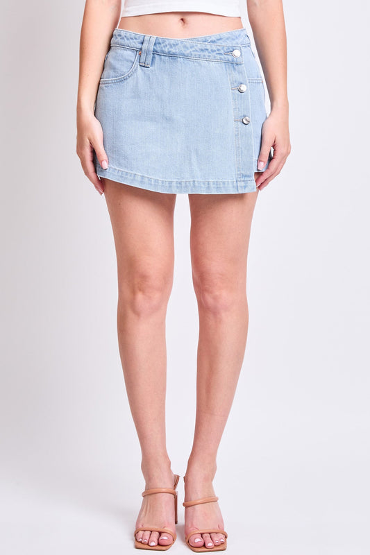 Women's Denim Wrap Skort
