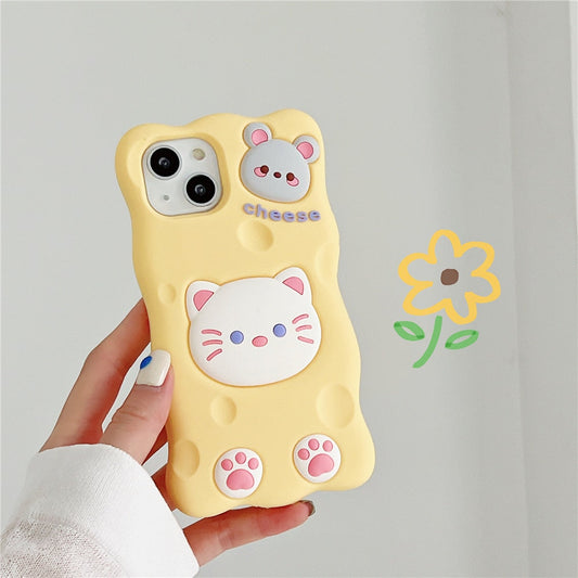 Cheese Cat & Mouse iPhone Cover