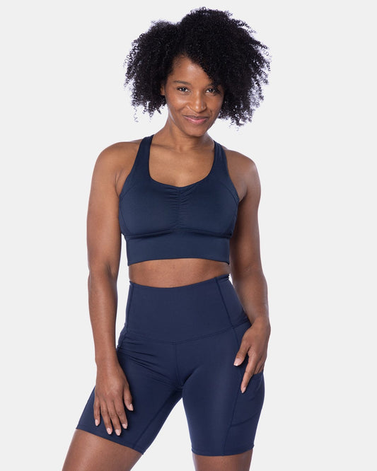 Hi Five High-Waisted Biker Short – Night Swim Navy