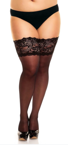 Curvy Couture Lit Black w/Back Seam