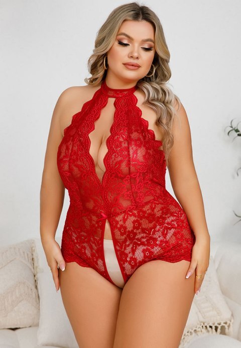 Plus Size Adelle Dramatic Lace Teddy