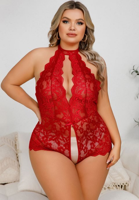 Plus Size Adelle Dramatic Lace Teddy