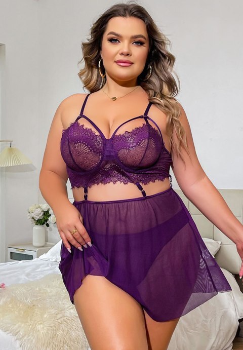 Strappy Lace Babydoll Set