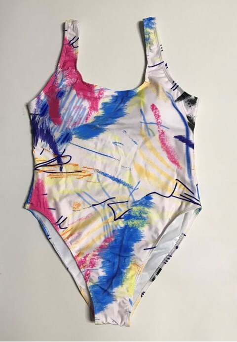 Geometric Printed One Piece Swimsuit