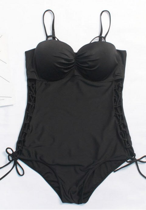 Crisscross Strappy One Piece Swimsuit